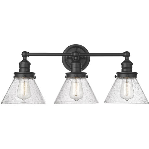 Eyden 3 Light 25.88 inch Matte Black Vanity Light Wall Light